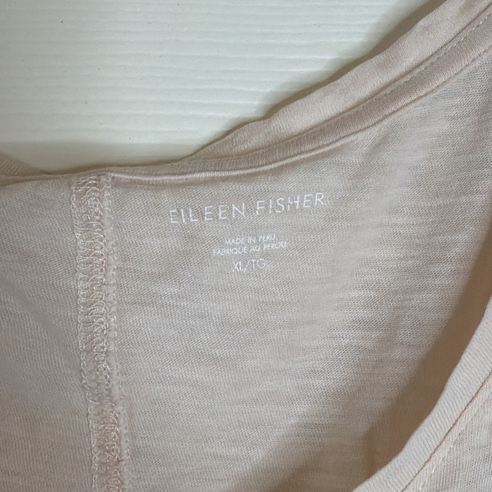 NEW Eileen Fisher Set Of 2 V-neck Tunic Tops Orange And Pink Sz XL - Picture 6 of 13